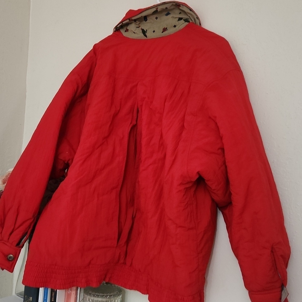 Vintage Koret Jacket Windbraker Red Ski Jacket Weather-Resistant Relaxed Fit - Picture 9 of 12
